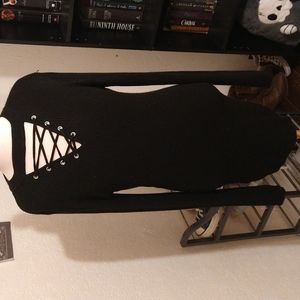 Long sleeve black dress